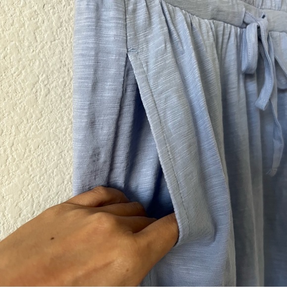 Pact Organic Cotton Slub Weekend Dress Blue Small NWOT Drawstring Mini - Picture 9 of 16